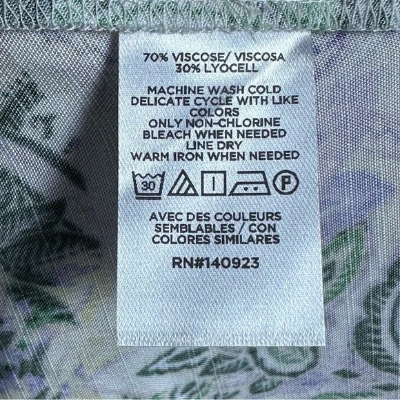 LOFT Patchwork Midi Dress Floral Sleeveless with Ruffle Detail sleeveless SZ 10 - Picture 9 of 10